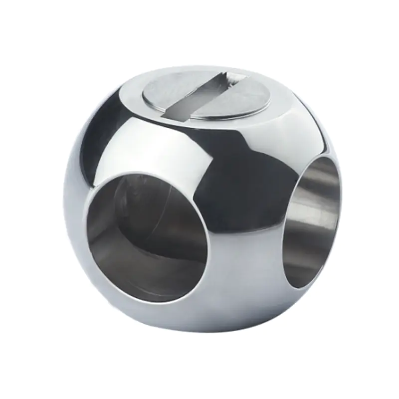 Sfera con valvola a sfera fissa a forma di L a sommità piatta